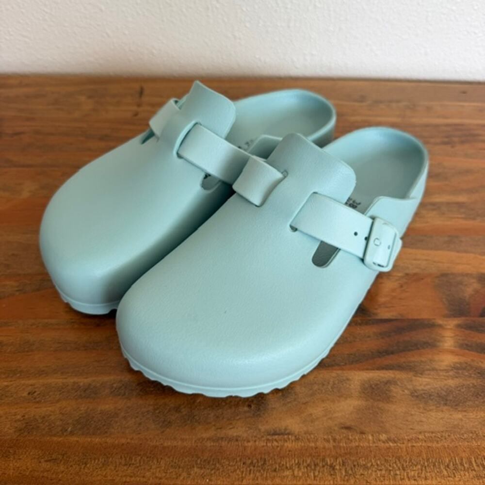 Birkenstock Boston Essentials Eva Surf Green Clogs - Size 38